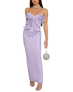Dilireba Solid Maxi Dress - Purple