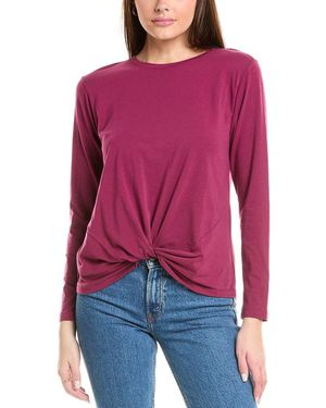 Terez Bliss Twist Front T-Shirt - Red