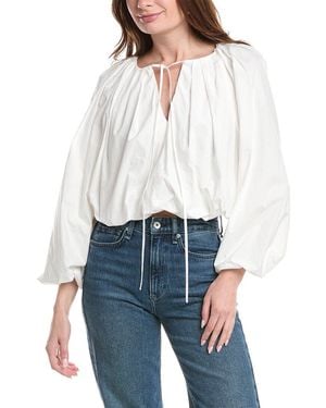 Rebecca Taylor Rhodes Poplin Top - White
