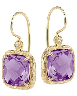 Reiss Color Collection 14K 3.79 Ct. Tw. Diamond & Amethyst Earrings - Purple