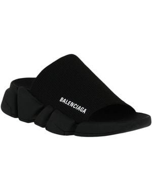 Balenciaga Speed 2 Slides Sandal - Black