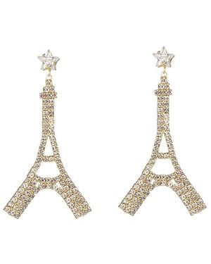 Eye Candy LA Eiffel Tower Earrings - Metallic