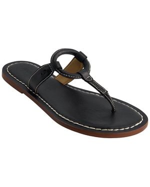 Bernardo Matrix 2 Leather Flat Thong Sandal - Black
