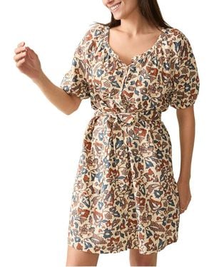 Faherty Carmel Linen-Blend Dress - Natural