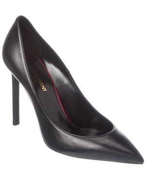 Saint Laurent Anja 105 Escarpin Leather Pump - Black