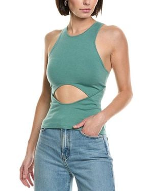 LAPOINTE Wool, Silk, & Cashmere-Blend Tank Top - Blue