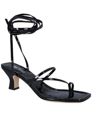Paris Texas Betty Leather Sandal - Black