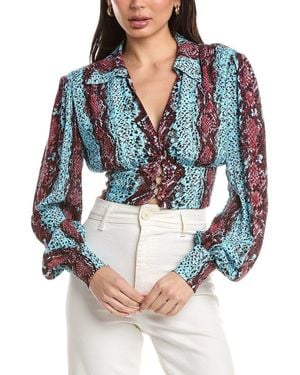 AFRM Lauretta Woven Top - Blue