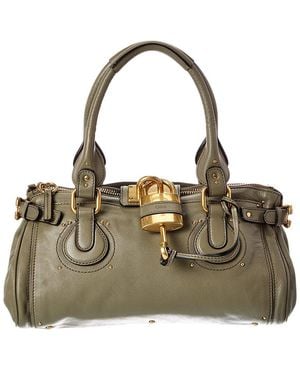 Chloé Paddington Leather Satchel - Metallic
