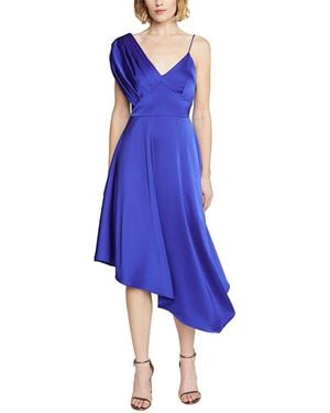 THEIA Elsie Handkerchief Hem Dress - Blue