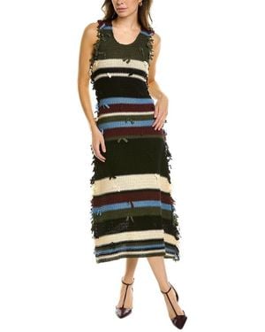 Ferragamo Ferragamo Crochet Midi Dress - Black