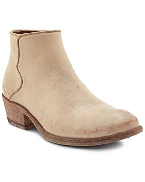Frye Carson Piping Leather Bootie - Natural