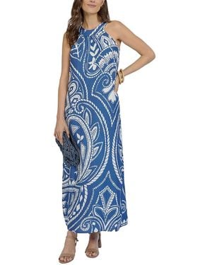 J.McLaughlin Leda Silk-Blend Dress - Blue