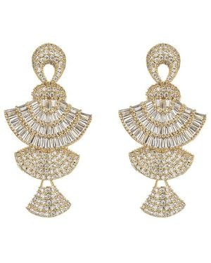 Eye Candy LA Cz Harper Earrings - Metallic