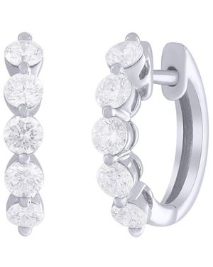 Sabrina Designs 14K 0.65 Ct. Tw. Diamond Huggie Dangle Earrings - White