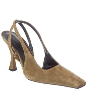Proenza Schouler Cross Suede Slingback Pump - Natural