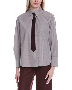 Kenneth Cole Stripe Poplin Shirt - Grey