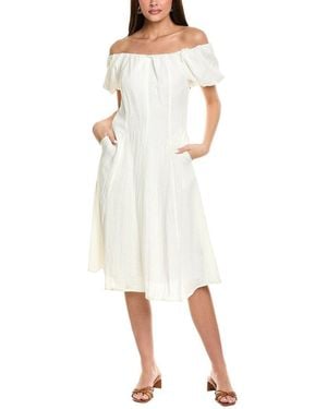 Sam Edelman Off-The-Shoulder Midi Dress - White