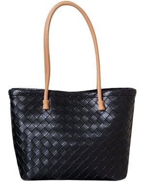 Adele Berto Leather Tote - Black