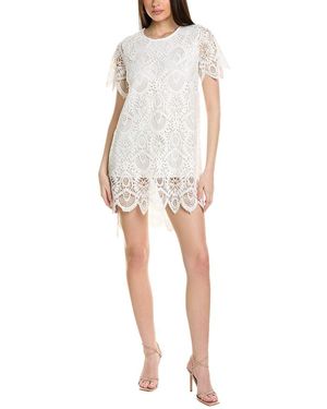 SNIDER Palm Tunic Dress - White