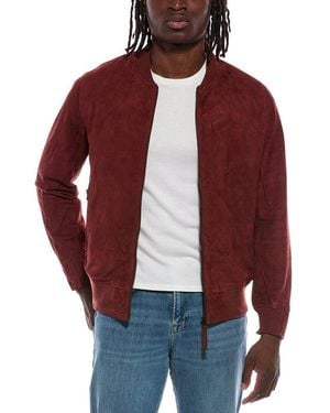 Blank NYC Suede Bomber Jacket - Red