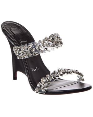 Christian Louboutin Solo Zee 100 Vinyl & Leather Sandal - Metallic