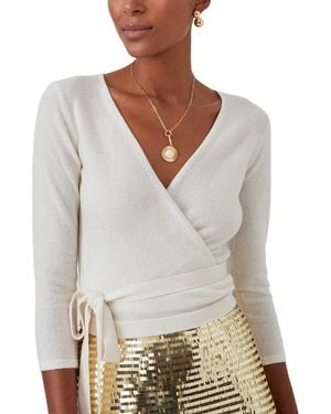 J.McLaughlin Aviva Cashmere Jumper - White