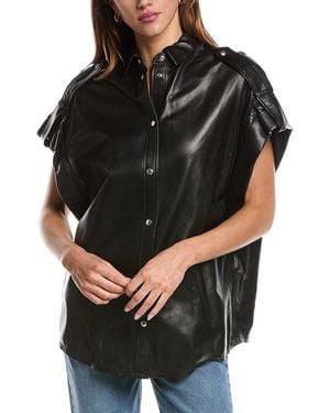 IRO Kendo Leather Shirt - Black