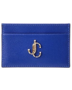 Jimmy Choo Jc Leather Card Holder - Blue