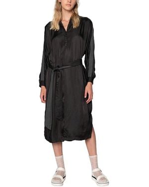 Burning Torch Nomad Dolman Dress - Black