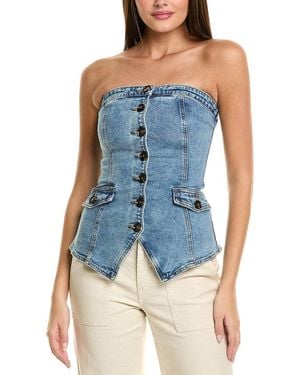 Blank NYC Denim Tube Top - Blue