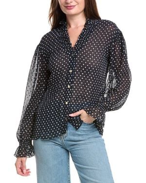 Sandro Pleated Shirt - Black