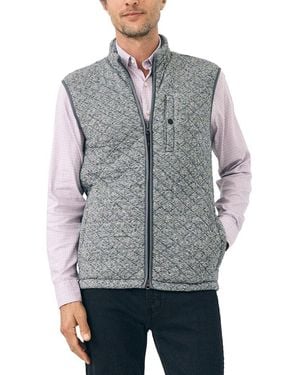 Faherty Epic Quilted Fleece Vest - Grey