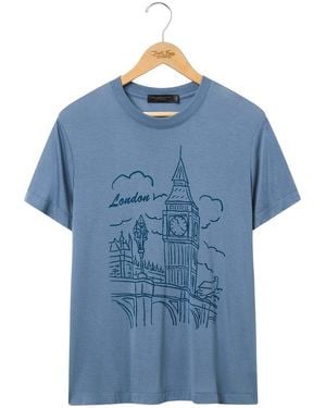 Junk Food Vintage Slim Fit Tissue Tee - Blue