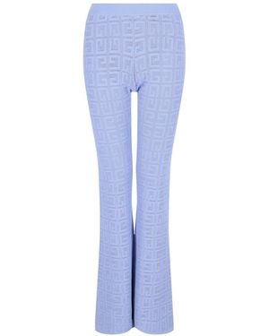 Givenchy 4g Jacquard Flared Pant - Blue