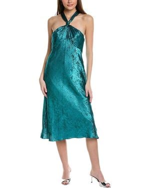 Liv Foster Halter Midi Dress - Blue