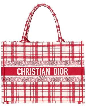 Dior Red Oblique Jacquard Canvas Book Tote, Never Carried (authentic Pre- Loved)