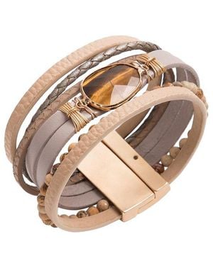 Saachi Plated Bracelet - Pink
