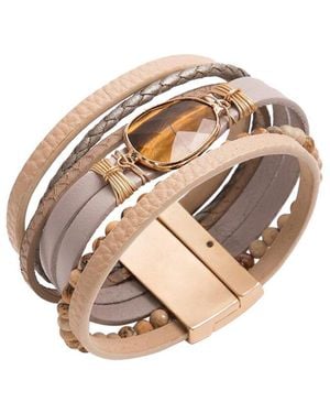 Saachi Plated Bracelet - Pink