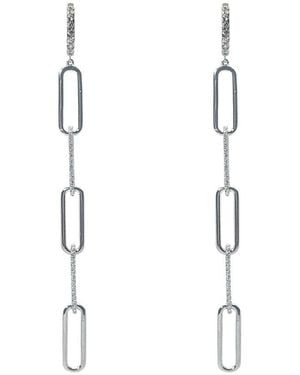 Crislu Cz Earrings - White