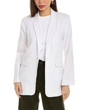 Ellen Tracy Linen-blend Blazer - White