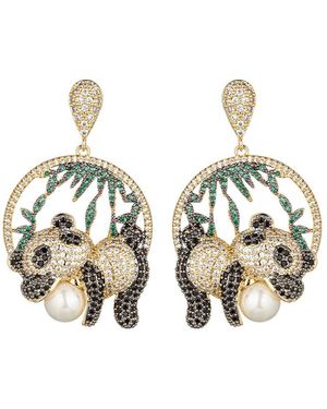 Eye Candy LA The Luxe Collection Cz Drop Earrings - Metallic