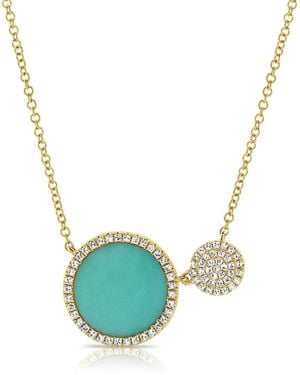 Sabrina Designs 14k 1.72 Ct. Tw. Diamond & Turquoise Necklace - Blue