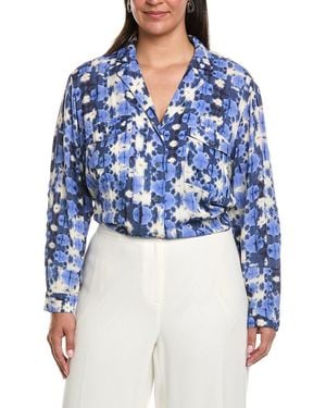 NIC+ZOE Plus Shibori Stone Shirt - Blue