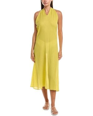 Natori Gauze Maxi Halter Dress - Yellow