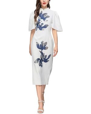 Adele Berto Midi Dress - Blue