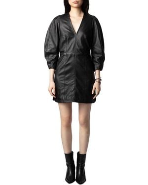 Zadig & Voltaire Rean Leather Dress - Black