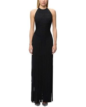 Dilireba Sleeveless Solid Maxi Dress - Black