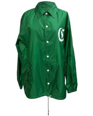 Celine Logo-print Coach Jacket (authentic Pre-loved) - Green
