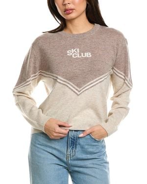 Brodie Cashmere Ski Club Wool & Cashmere-Blend Jumper - Grey